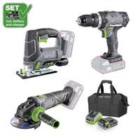 LUX-TOOLS LUX akkus gép 3 az 1 - ben csavarozó dekopírfűrész sarokcsiszoló 1 PowerSystem