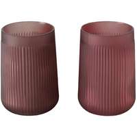 Fabria váza 21 cm x 15 cm x 21 cm bordó bordázott két kivitelben