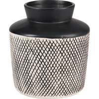  Minimalist Zen váza kerámia 18,4 cm x 16,5 cm átmérő fekete