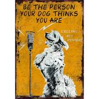 Retro-Gift Retro-Gift hűtőmágnes Be the person your dog thinks 9 cm x 6,5 cm