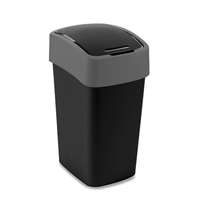 Curver Curver "Pacific Flip Bin" billenő fedeles szemetes 9 l - fekete / ezüst