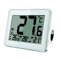  Hőmérő digitális kül és beltéri FLAT min/max érték fehér