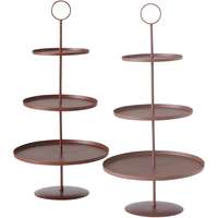 Boltze Boltze Home Samona emeletes tálca 44,5 cm barna - rózsaszín válogatás