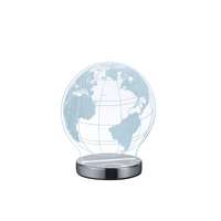  Trio Globe LED 3D dekorlámpa 20 cm 7 W króm - áttetsző