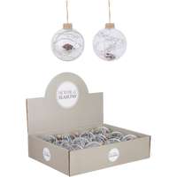MICA House of Season gömbdísz 8 cm áttetsző több kivitelben
