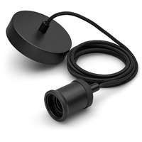 Philips Philips Vintage zsinórfüggeszték E27 foglalat - mennyezeti rózsa 2 m fekete