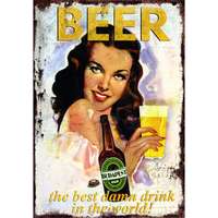 Retro-Gift Retro-Gift kis táblakép Best Damn Drink in the World 17 cm x 12,5 cm