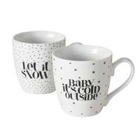 Boltze Boltze Soho jumbó bögre 2-féle változatban 480 ml fehér-fekete