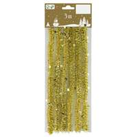 Csillagos girland 3 m arany