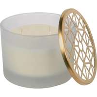 Blush Bordeaux illatgyertya üvegben tetővel átmérő 11,1 cm x 8,1 cm fehér-arany