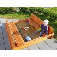 Weka Weka 196B homokozó összecsukható fedéllel 100 cm x 100 cm mézbarna