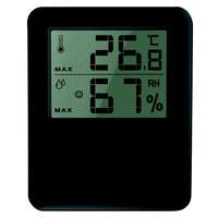  Hőmérő digitális + páratartalom min/max érték fekete