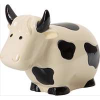  Dekorfigura, tehén, 17,5 cm, fehér-fekete