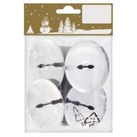 Gyertyatartó csepegtető tányérral fém ezüst 4 darabos készlet 6 cm átmérő