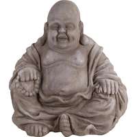  Dekorfigura Buddha ülő 43 cm szürke