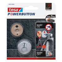 Tesa tesa Powerbutton Universal erős prémium akasztó kicsi króm