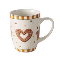 Boltze Boltze Ginger bögre kerek 12,5 cm x 8 cm x 10,5 cm barna-fehér