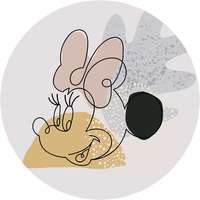 Komar Komar nemszőtt fotótapéta Dot Minnie Line Art öntapadó átmérő 125 cm