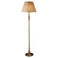 Searchlight Flemish antik bronz álló lámpa barna búrával E27 60W