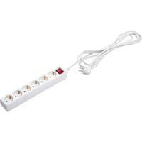 Csatlakozóaljzat kapcsolóval 6 részes fehér 3 m