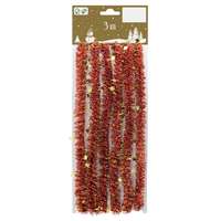 Csillagos girland 3 m piros - arany