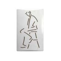 Piktogram öntapadós műanyag vonalas férfi