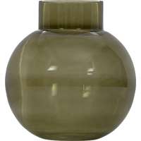  Üveg váza 25,5 cm x 22,75 cm zöld