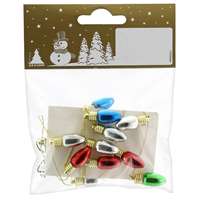 Karácsonyi dekor villanykörtés girland műanyagból 65 cm színes