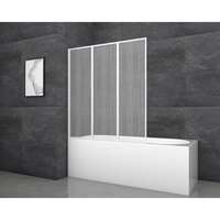 Aurlane Aurlane White Cloud kádparaván 120 cm x 130 cm fehér 3 szárnyú