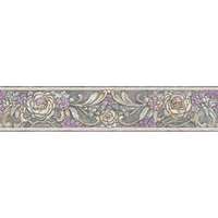 AS-Creation Bordűr szürke virágmintás - klasszikus 5 m x 0,13 m FSC