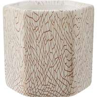 Márvány virágcserép 8,2 cm x 9 cm x 9 cm többszínű fehér-vörösesbarna