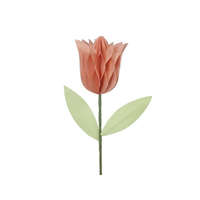  Virág tulipán betûzõs papír 7,5x8 cm barack