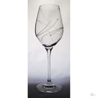  Üveg pohár swarovski dísszel bor 360ml átlátszó S/6