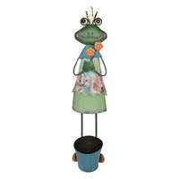 Bloomi Béka lány, ültethetõ kaspóval fém 17,15x16,51x69,22cm zöld, kék @