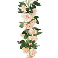 Bloomi Selyemvirág rózsa girland 168cm rózsaszín SSS