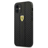 Ferrari Ferrari iPhone FESNECHCP12SBK 12 mini 5.4 ?fekete PU tok On Track Carbon telefontok