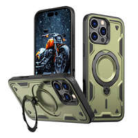 Hurtel Hybrid Armor Trendy MagSafe-kompatibilis tok iPhone 16 Pro - zöld