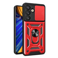 Hurtel Hybrid Armor Camshield tok Samsung Galaxy S25 - piros