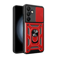 Hurtel Hybrid Armor Camshield tok Samsung Galaxy S24 FE - piros