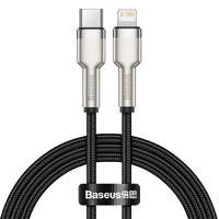 Baseus Baseus Cafule sorozat Metal adat Type-c USB - Lightning kábel Power Delivery 20 W 1 m fekete (CATLJK-A01)