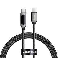 Baseus Baseus Type-c USB - Type-c USB-kábel 100 W (20 V / 5 A) 1 m teljesítményleadás képernyő fogyasztásmérő fekete (CATSK-B01)
