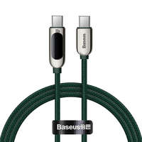 Baseus Baseus Type-c USB - Type-c USB-kábel 100 W (20 V / 5 A) 1 m teljesítményleadás képernyő fogyasztásmérő fehér (CATSK-B06)