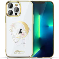Kingxbar Kingxbar Moon sorozatú luxus tok Swarovski kristályok iPhone 13 Pro Gold (pillangó)