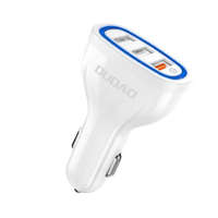 Dudao Dudao univerzális autós töltő 3x USB Quick Charge 3.0 QC3.0 2.4a 18W fehér (R7S fehér)