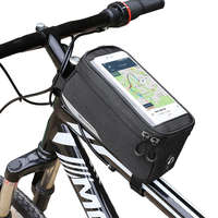 Wozinsky Wozinsky kerékpár első tároló táska kerékpár vázra Phone Case 6,5 hüvelykes max 1L fekete (WBB6BK)
