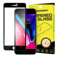 Wozinsky Wozinsky edzett üveg FullGlue Super Tough képernyővédő fólia Teljes Képernyős kerettel tok barát iPhone 8/7 fekete kijelzőfólia üvegfólia tempered glass
