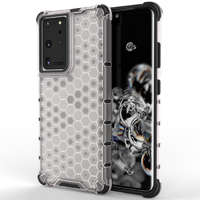 Hurtel Honeycomb tok páncél telefontok TPU Bumper Samsung Galaxy S21 Ultra 5G átlátszó