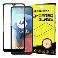 Wozinsky Wozinsky edzett üveg tempered glass Teljes Glue Super Tough képernyővédő fólia teljes képernyős kerettel tokbarát Motorola Moto E7 fekete üvegfólia