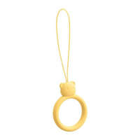Hurtel Szilikon nyaklánc egy telefonos medve gyűrűjéhez ujjal sárga