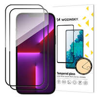 Wozinsky Wozinsky 2x szuper tartós, Full Glue ellátott, edzett üvegből készült teljes képernyő keret tokbarát iPhone 14 Pro Max fekete